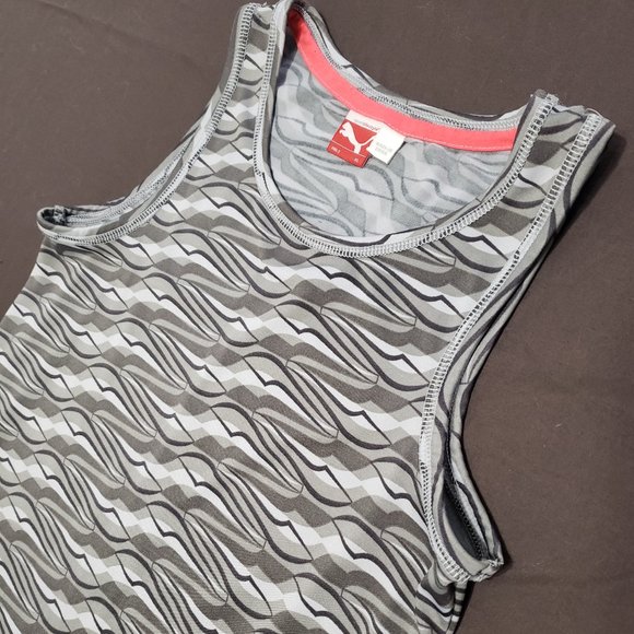 Puma Tank Top  Aztec Pattern Lightweight Athleisure Sports Girls Size XL 16 - Picture 3 of 5
